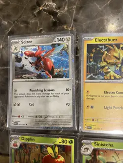Pokemon TCG Cosmos Holo Rare Cards Set Of 4 Scizor, Electabuzz Dipplin Sinistcha - Image 3