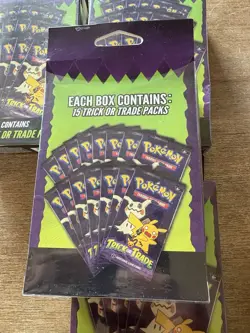 Lot Of 4 Pokemon TCG 15 Pack Factory Sealed Cards Trick Or Treat Hanger Boxes - Image 2
