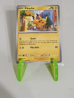 Pikachu - 018/091 - Pokemon Paldean Fates Non-Holo Rare Card NM - Image 1