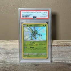 Pokemon TCG Hidden Fates Scyther SV1/SV94 PSA 8 Holo Rare Shiny Vault Card - Image 1