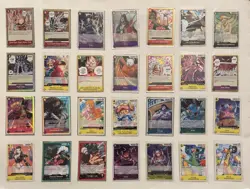 ONE PIECE 28 CARD LOT LEADER SUPER RARE MONKEY D LUFFY NAMI TONY TONY CHOPPER - Image 1