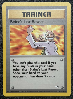 Lot of 4 Blaine Themed Cards - Vintage Pokemon TCG: Gym Heroes / Challenge - LP - Image 2