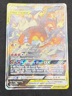 Pokemon Reshiram & Charizard GX TAG TEAM Promo Holo Card SM201 Sm English - Image 2