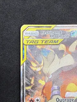 Pokemon Reshiram & Charizard GX TAG TEAM Promo Holo Card SM201 Sm English - Image 3
