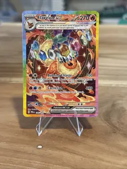 Pokemon TCG Flareon EX Prismatic Evolutions Card 146/131 Sir Illustration Rare - Image 1