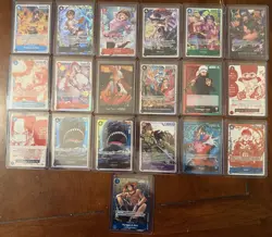 One Piece x19 Card Lot Multiple Sets EB03 Alt Art SR Koala Ace Tin Promo Eng. - Image 1