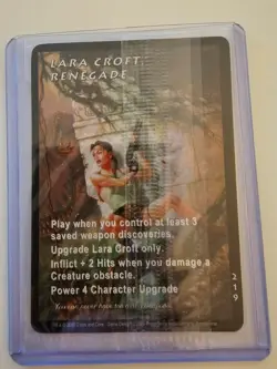 Tomb Raider CCG 219 - Renegade - Big Guns Box-Topper Card, Ultra Rare+ - Image 1