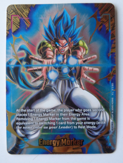 Dragon Ball Super Card Game 2nd Anniv GOLD Energy Marker E-126⭐ Saiyan Blue - Image 1