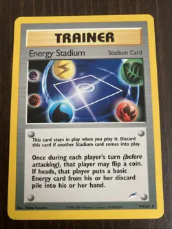 Energy Stadium 99/105 Neo Destiny Rare Vintage Pokemon Card - Image 1