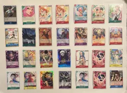 ONE PIECE 28 CARD LOT PRE-ERRATA SUPER RARE MONKEY D LUFFY NAMI CHOPPER ZORO LAW - Image 1