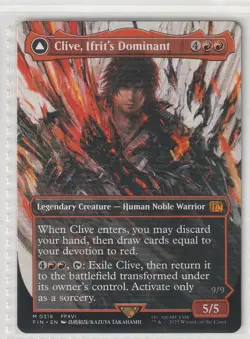 MTG Clive, Ifrit's Dominant #318 FINAL FANTASY Borderless Mythic NM - Image 1