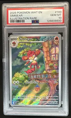 2025 Pokemon White Flare Simisear Illustration Rare #100/086 PSA 10 - Image 1