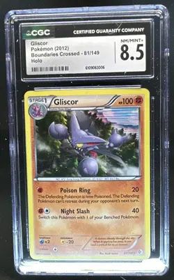 2012 Pokemon Black & White Boundaries Crossed Gliscor #81/142 CGC 8.5 - Image 1