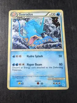 Gyarados 30/30 Pokemon TCG Holo Card HGSS Trainer Kit Gyarados & Raichu - Image 1