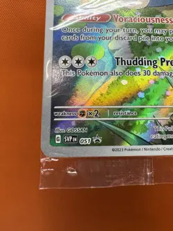 SEALED Pokemon Snorlax SVP 051 Scarlet & Violet 151 Holo Black Star Promo - Image 4