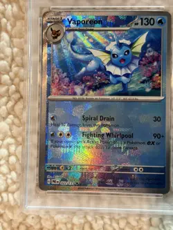 VAPOREON PSA 8 2025 POKEMON PRISMATIC EVOLUTIONS #022/131 REVERSE HOLO POKE BALL - Image 4