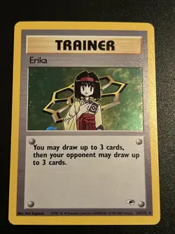 2000 Pokemon Trainer Erika English Holo Gym Heroes Set 16/132 - Image 1