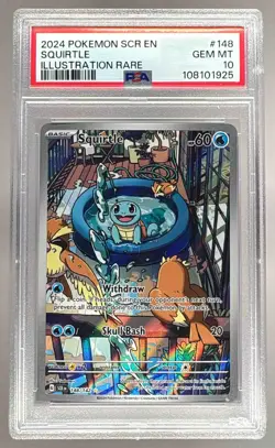 108101925 Squirtle 2024 Pokemon Scarlet Violet Stellar Crown #148 PSA 10 - Image 1