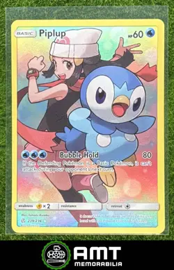 Piplup 2019 Pokemon Sun & Moon Cosmic Eclipse #239/236 Secret Rare - Image 1