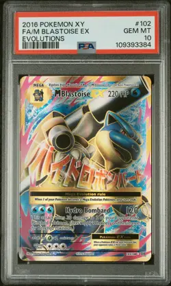 2016 Pokemon XY Evolutions M Blastoise Ex Full Art #102 GEM MT PSA 10 Ultra Rare - Image 1
