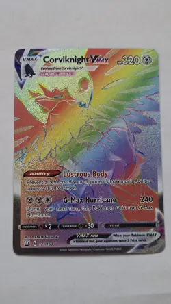 Corviknight Vmax 171/163 Battle Styles Full Art Secret Rainbow Rare Pokemon - Image 1