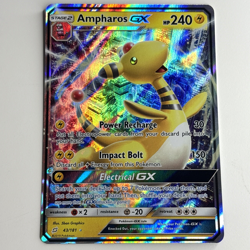 Ampharos GX 43/181 Ultra Rare Sun & Moon Team Up Pokemon TCG LP - Image 1