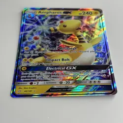 Ampharos GX 43/181 Ultra Rare Sun & Moon Team Up Pokemon TCG LP - Image 2