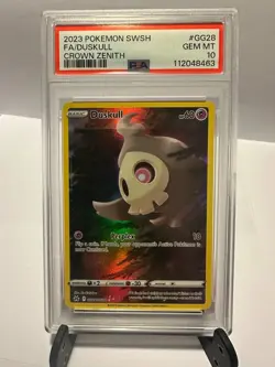 2023 Pokemon SWSH FA/Duskull Crown Zenith Psa 10 Gem MT - Image 1