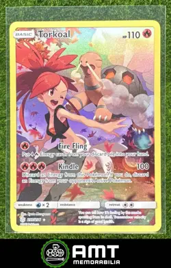 Torkoal 2019 Pokemon Sun & Moon Cosmic Eclipse #237/236 Rare Secret - Image 1