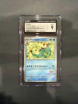 2025 Pokemon Feraligatr Black Star Promos Illustration Contest 2024 Winner CGC 9 - Image 1