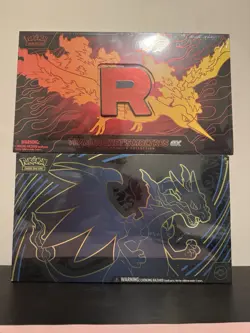 Pokemon Phantasmal Flames Mega Charizard & Team Rocket Moltres EX UPC Sealed LOT - Image 1