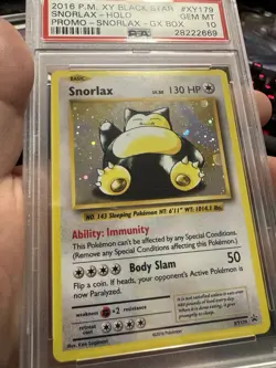 Pokemon Snorlax GX Bx. Black Star Holo Promo XY179 PSA 10 Gem Mint - Image 3