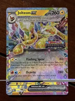 Pokemon Prismatic Evolutions Jolteon Ex Surprise Box 030/131 Stamped Holo - Image 1