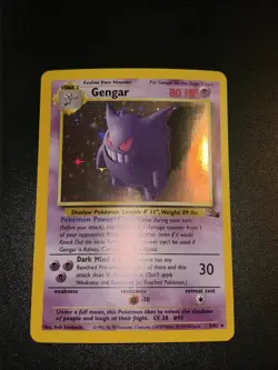 1999 Pokemon Gengar English Holo Fossil Set 5/62 - Image 2
