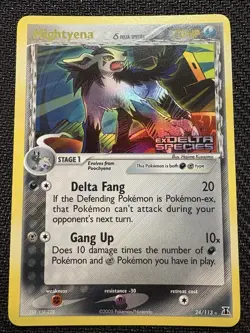 Pokemon TCG Mightyena EX Delta Species 24/113 Reverse Holo Stamped LP Excellent - Image 1