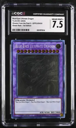 Blue-eyes Ultimate Dragon GFP2-EN181 1st Edition Yugioh CGC 7.5 NM+ *014 - Image 1