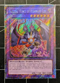 YUGIOH GARURA WINGS OF RESONANT LIFE RA02-EN024 PLATINUM 1ST ED NM - Image 1