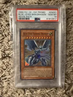Blue-Eyes Shining Dragon MOV-EN001 Yu-Gi-Oh! The Dark Side of Dimensions PSA-10 - Image 2