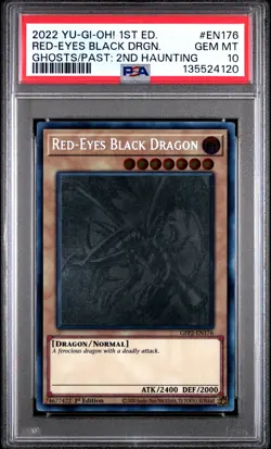 Red-eyes Black Dragon GFP2-EN176 Ghost Rare 1st Edition Yugioh PSA 10 *120 - Image 1