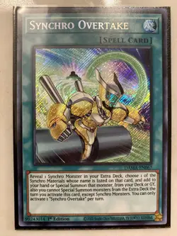 YU-GI-OH SYNCHRO OVERTAKE 1ST ED SECRET RARE MINT DAMA-EN067 - Image 1