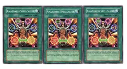 Yugioh- 3X Amazoness Spellcaster - Common - 1st Edition - MFC-084 - Light Play - Image 1