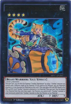 Yugioh! MP Zoodiac Tigermortar - MP17-EN207 - Ultra Rare - 1st Edition Moderatel - Image 1