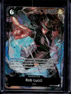 2023 One Piece Pillars of Strength Rob Lucci Super Rare Alternate Art #OP03-092 - Image 1