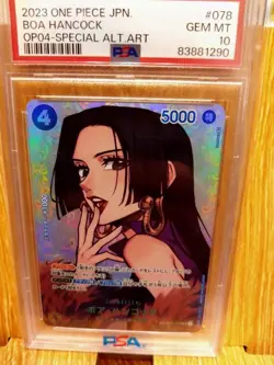PSA10 Boa Hancock SP OP01-078 SR Kingdoms of Intrigue Japanese One Piece Card - Image 1
