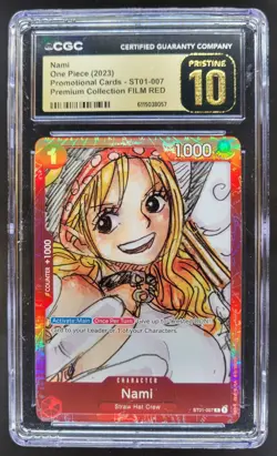 2023 ONE PIECE CCG NAMI FILM RED ST01-007 CGC 10 PRISTINE A PT - Image 1
