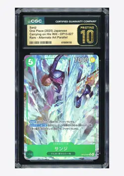 One Piece CGC 10 PRISTINE Sanji R Alternate Art 2025 OP13-027 OP13 Japanese - Image 1