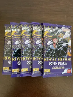 One Piece Royal Blood OP-10 Five 5 Booster Packs Lot English - Image 1