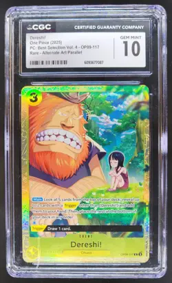 2025 ONE PIECE CCG DERESHI! RARE ALTERNATE ART OP09-117 CGC 10 B PT - Image 1