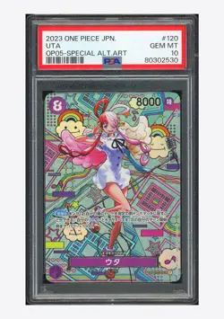 One Piece PSA 10 Uta SP Alternate Art 2023 OP02-120 OP05 Japanese - Image 1