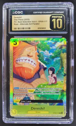 2025 ONE PIECE CCG DERESHI! RARE ALTERNATE ART OP09-117 CGC 10 PRISTINE B PT - Image 1